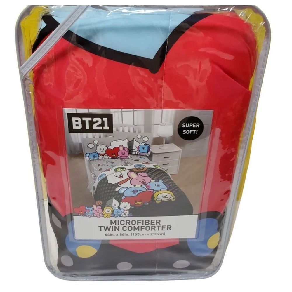 Bts BTS21 Line Friends~Microfiber ~ Twin Comforter~64" X 86" NEW